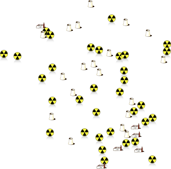 Carte centrales & dépos nucléaire